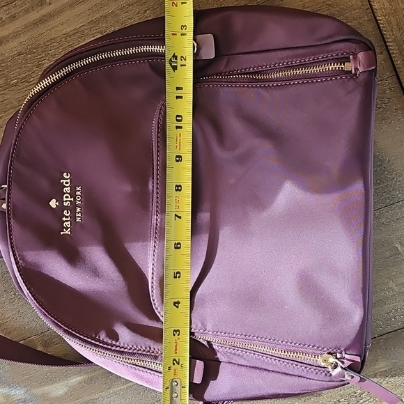 Kate Spade Purple Backpack with Structured Design and Gold Hardware - Picture 8 of 9